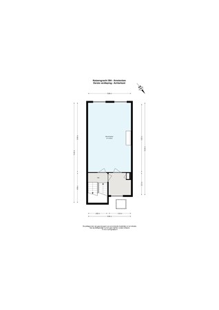 Plattegrond - Keizersgracht 584, 1017 EN Amsterdam - Keizersgracht 584 - Amsterdam - Eerste verdieping - Achterkant - 2D .jpg